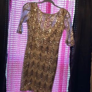 Gold dress